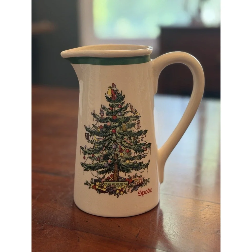Vintage Spode Christmas Tree Pitcher 7